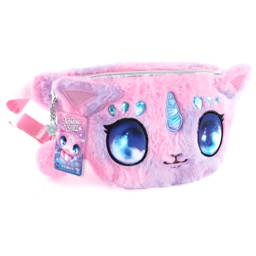 Детска розова пухкава чантичка за кръст Стела PAT69081