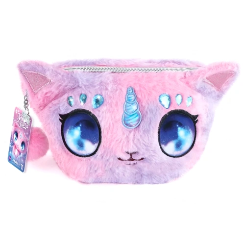 Детска розова пухкава чантичка за кръст Стела PAT69081