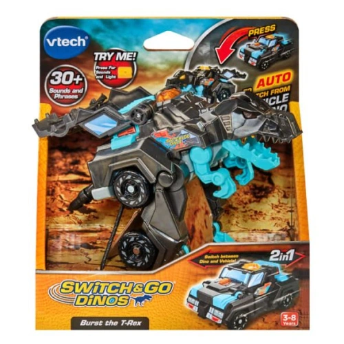 Детски робот трансформер Switch & Go Dinos Burst the T-Rex PAT69131