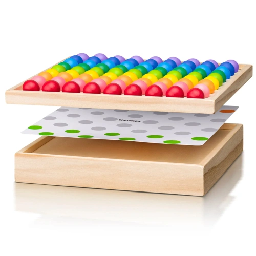 Комплект от класически детски игри с дървени топчета PAT69141