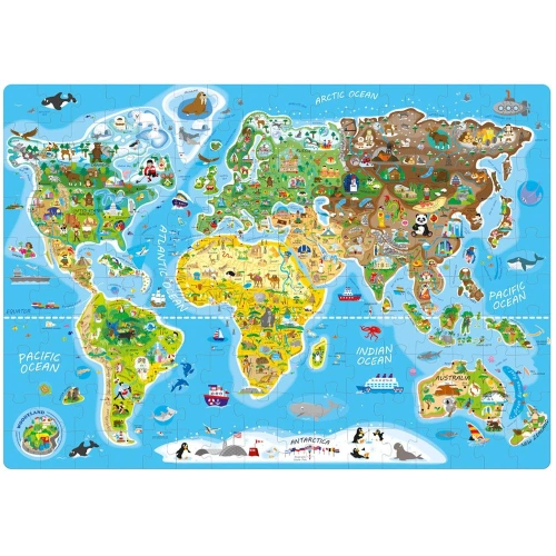 Детски пъзел Карта на света 160 части PAT69147