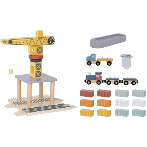 Детски дървен пристанищен кран PAT69164