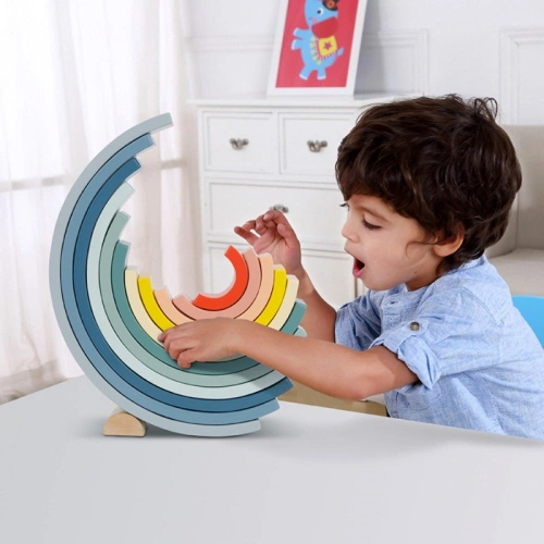 Бебешла дървена дъга в пастелни цветове Монтесори PAT69180