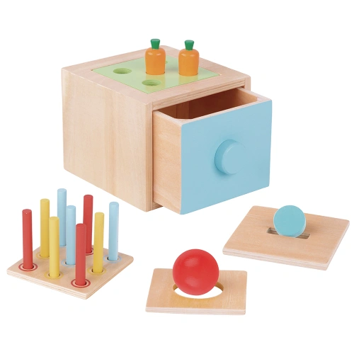 Детски комплект за обучение Монтесори 4 в 1 в дървена кутия PAT69187