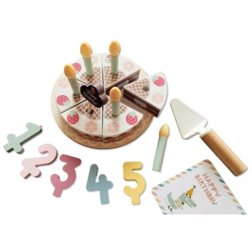 Детска играчка Дървена торта за Рожден ден PAT69190