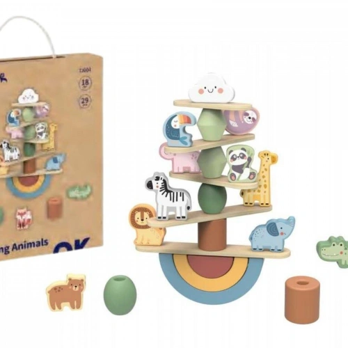 Детска дървена игра за баланс с животни PAT69194