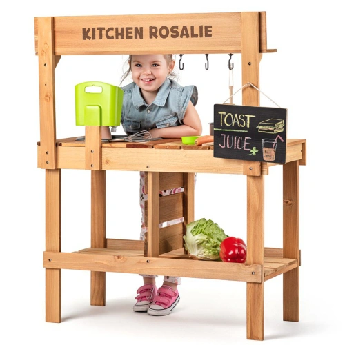 Детска дървена ЕКО кухня за градината Розали PAT69218