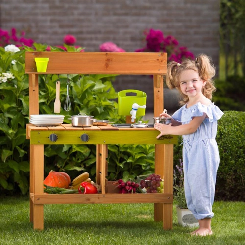 Детска дървена ЕКО кухня за градината Розали PAT69218