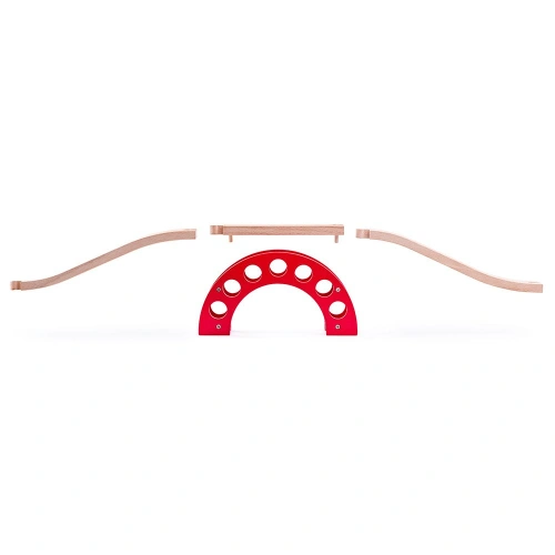 Детски червен дървен мост PAT69227