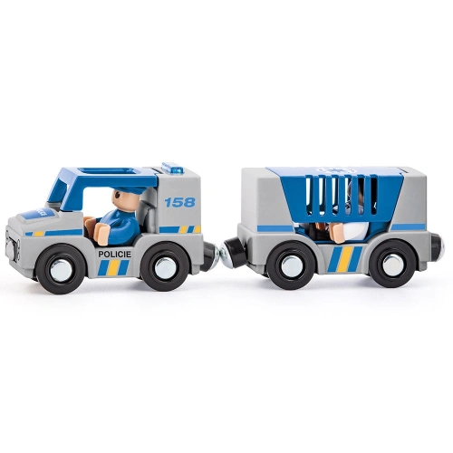 Сет за влакови релси Полицейска кола с полицай и затворник PAT69229