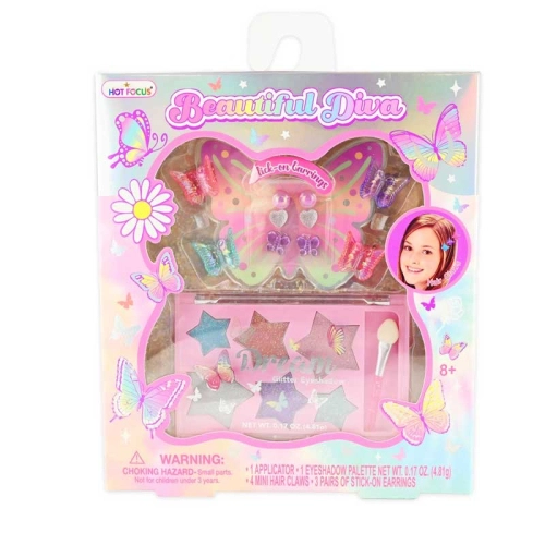 Детски сет от блестящи сенки, шноли и лепящи се обеци PAT69280