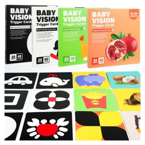 Комплект бебешки карти за визуална стимулация 0-3 г. PAT69293
