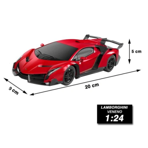 Детска червена кола с дистанционно Lamborghini Veneno 1:24 PAT69299