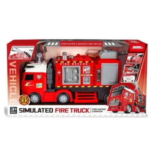 Детска играчка Червена пожарна с вода звук и светлина PAT69312