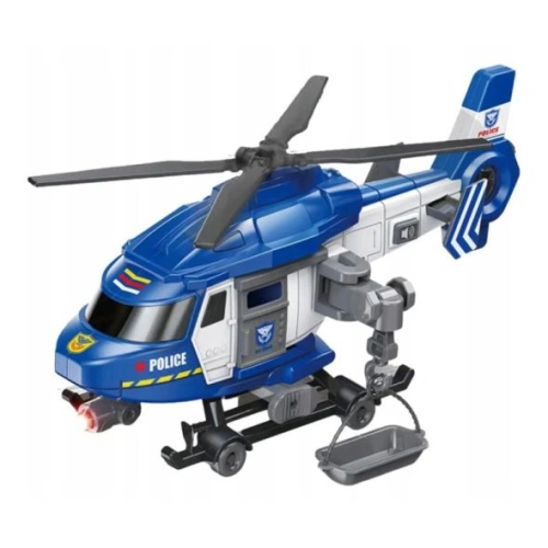 Детски полицейски хеликоптер 1:16 звук и светлина Син PAT69313