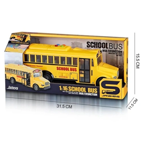 Жълт SCHOOL BUS с музика и светлини PAT69386