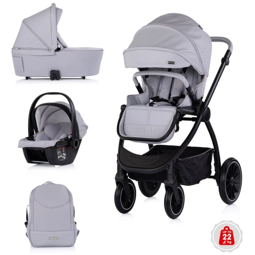 Комбинирана бебешка количка 3 в 1 Престиж платина PAT69562