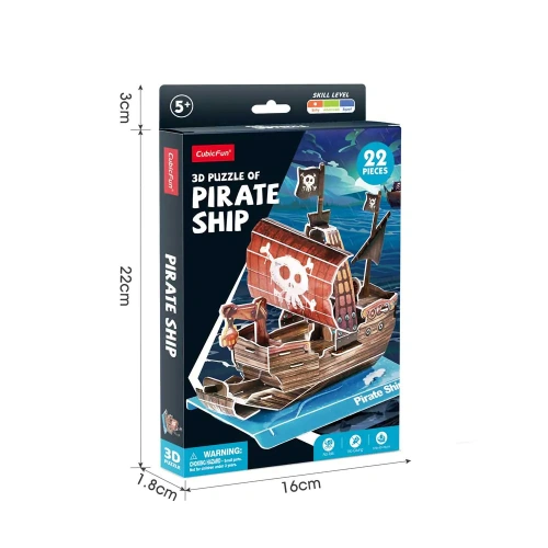 Детски занимателен пъзел 3D Pirate Ship 22ч. PAT69642