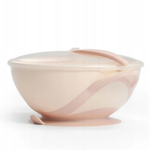 Сет бебешка купа с капак и лъжичка Suction Bowl Корал PAT70953