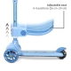 Детска тротинетка с 3 колела и седалка Speedster Blue  - 8