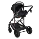 Бебешка стилна комбинирана количка All road Black  - 8