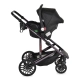 Бебешка стилна комбинирана количка All road Black  - 9