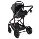 Бебешка стилна и практична комбинирана количка All road Grey  - 8