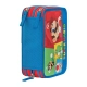 Детски ученически несесер с 3 отделения Super Mario Red/Blue  - 3