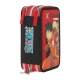 Детски пълен ученически несесер с 3 отделения One Piece Red  - 3
