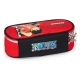 Червен ученически овален детски несесер One Piece Red  - 4