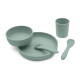 Детски сет за хранене 5 части Platinum Silicone Sage  - 1