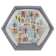 Бебешка сива шестоъгълна кошара за игра Playbox  - 3
