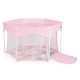 Бебешка розова шестоъгълна кошара за игра Playbox  - 2