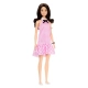 Кукла Barbie Fashionistas с дълга черна коса и розова рокля  - 1