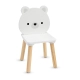 Комплект детска бяла дървена маса с 2 стола White Bears  - 2