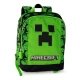 Зелена раница за детска градина Minecraft Creepers  - 1