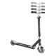 Черна алуминиева детска тротинетка Flow Element Lights  - 4