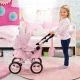 Розова количка за детски кукли Trendy с чанта  - 6