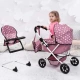 Количка за кукли с чанта COSY и столче за хранене розови  - 11