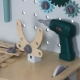 Детска дървена работна маса с инструменти за игра  - 3