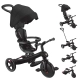 Детска черна триколка 4 в 1 Explorer Trike със сенник  - 2