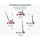 Детски разтегаем скутер Xtend Ride-on, цвят сьомга  - 2