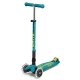 Детска тротинетка Maxi Deluxe Foldable LED Petrol Green  - 1