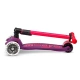 Детска тротинетка Maxi Deluxe Foldable Neon LED Ultra Pink  - 2