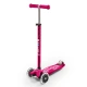 Детска розова тротинетка с 3 колела Maxi Deluxe LED Pink  - 1