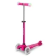 Детска тротинетка с 3 колела Mini2Grow Deluxe Magic LED Pink  - 4