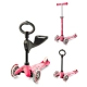Детска розова тротинетка с 3 колела Mini 3in1 Deluxe Pink  - 1