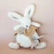 Бебешка плюшена играчка за гушканe Happy Wild заек 25 см  - 3