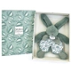 Бебешка плюшена играчка Заек за гушканe Sage green 18см  - 3