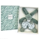 Бебешка плюшена играчка Заек за гушканe Sage green 18см  - 1